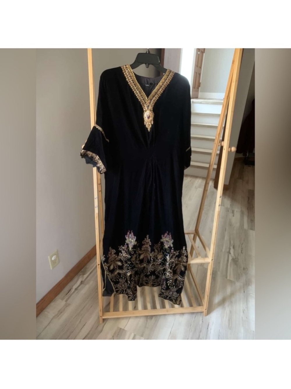 Sapphire velvet kaftan